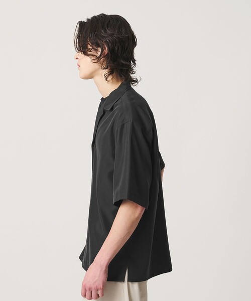 BEAUTY&YOUTH UNITED ARROWS(ビューティーアンドユースユナイテッドアローズ)の「ドレーピー ディープ オープンカラー シャツ GRANDE型(シャツ/ブラウス・メンズ・ブラック/ダークブラウン・L/M/S/XL)」の18枚目の写真