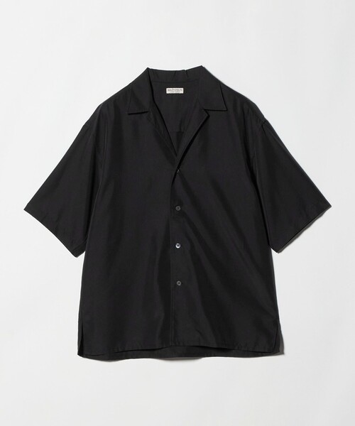 BEAUTY&YOUTH UNITED ARROWS(ビューティーアンドユースユナイテッドアローズ)の「ドレーピー ディープ オープンカラー シャツ GRANDE型(シャツ/ブラウス・メンズ・ブラック/ダークブラウン・L/M/S/XL)」の7枚目の写真
