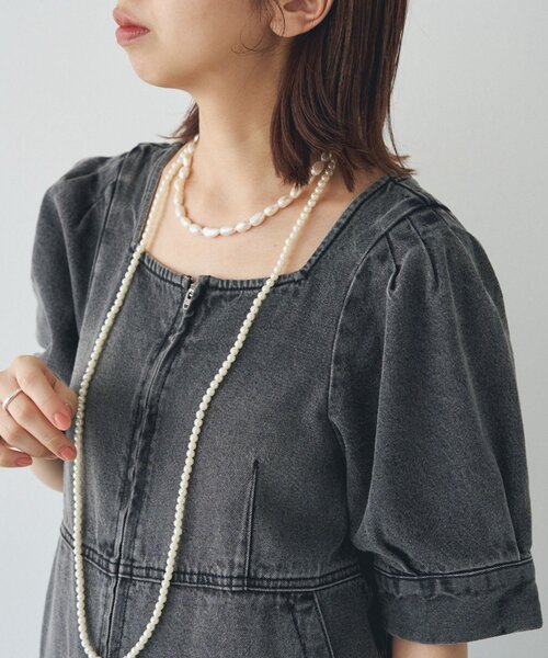 LOUNGEDRESS（ラウンジドレス）の「【PUFRILL/パフリル】デニムパフオールインワン（つなぎ/オールインワン・レディース・ブルー/ブラック・SMALL/X-SMALL）」の16枚目の写真