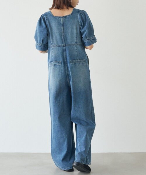 LOUNGEDRESS（ラウンジドレス）の「【PUFRILL/パフリル】デニムパフオールインワン（つなぎ/オールインワン・レディース・ブルー/ブラック・SMALL/X-SMALL）」の22枚目の写真