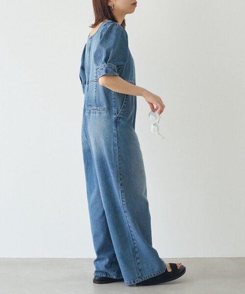 LOUNGEDRESS（ラウンジドレス）の「【PUFRILL/パフリル】デニムパフオールインワン（つなぎ/オールインワン・レディース・ブルー/ブラック・SMALL/X-SMALL）」の15枚目の写真