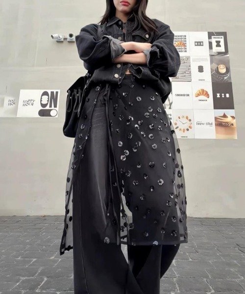 semplice(センプリチェ)の「セットアップ【韓国ファッション】(セットアップ・レディース・ブラック・L/M/S)」の7枚目の写真