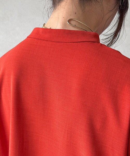 DouDou(ドゥドゥ)の「【WEB限定】接触冷感スキッパーシャツ(シャツ/ブラウス・レディース・ブラック/オレンジ/ベージュ/チャコールグレー/ブラウン・FREE)」の15枚目の写真