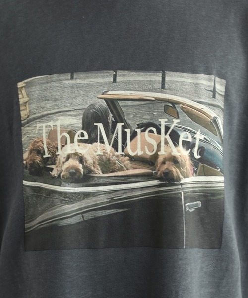 STYLE DELI(スタイルデリ)の「【LUXE】dogsフォトプリントさら編みTシャツ(Tシャツ/カットソー・レディース・ホワイト/チャコールグレー・FREE)」の14枚目の写真