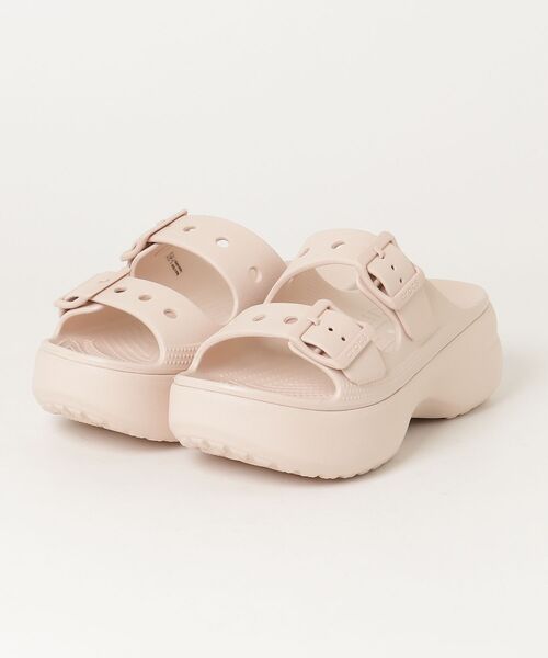 crocs(クロックス)の「crocs SATURDAY PLATFORM SANDAL W サタデー プラットフォームサンダル W(サンダル・レディース・ブラック/ベージュ・22cm/23cm/24cm/25cm)」の2枚目の写真