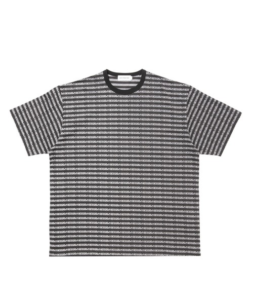 COOTIE PRODUCTIONS(クーティープロダクションズ)の「Supima Jacquard Border S/S Tee(Tシャツ/カットソー・メンズ・ブラック・SMALL/MEDIUM/LARGE/X-LARGE)」の1枚目の写真