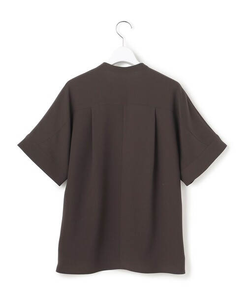 23区 L（ニジュウサンクオオキイサイズ）の「ストレッチジョーゼット キーネック ブラウス（Tシャツ/カットソー・レディース・ライトグリーン系/ダークブラウン系/ベージュ系/ネイビー系・44/46）」の13枚目の写真
