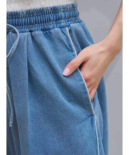 SNIDEL(スナイデル)の「バリエウエストレイヤードパンツ(その他パンツ・レディース・ピンク/グレー/ブルー/ライトブルー・0/1)」の11枚目の写真