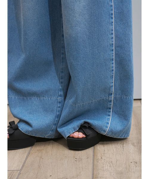 SNIDEL(スナイデル)の「バリエウエストレイヤードパンツ(その他パンツ・レディース・ピンク/グレー/ブルー/ライトブルー・0/1)」の9枚目の写真
