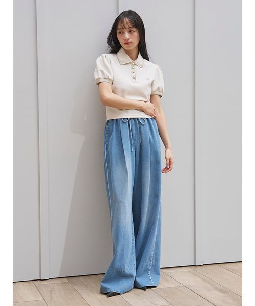 SNIDEL(スナイデル)の「バリエウエストレイヤードパンツ(その他パンツ・レディース・ピンク/グレー/ブルー/ライトブルー・0/1)」の8枚目の写真
