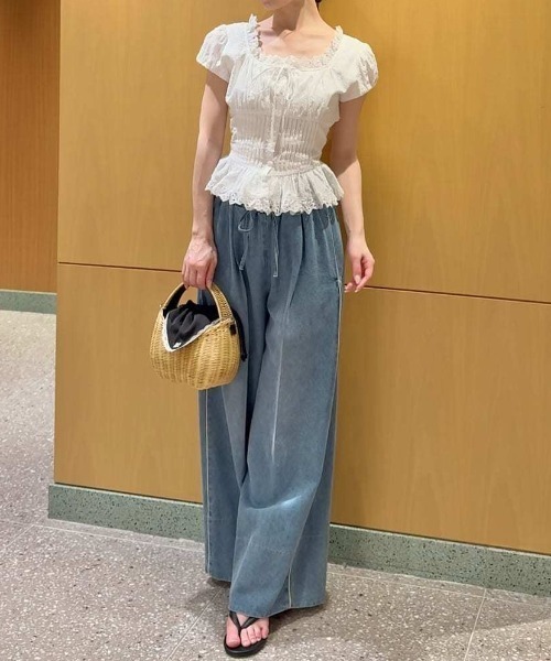SNIDEL(スナイデル)の「バリエウエストレイヤードパンツ(その他パンツ・レディース・ピンク/グレー/ブルー/ライトブルー・0/1)」の19枚目の写真
