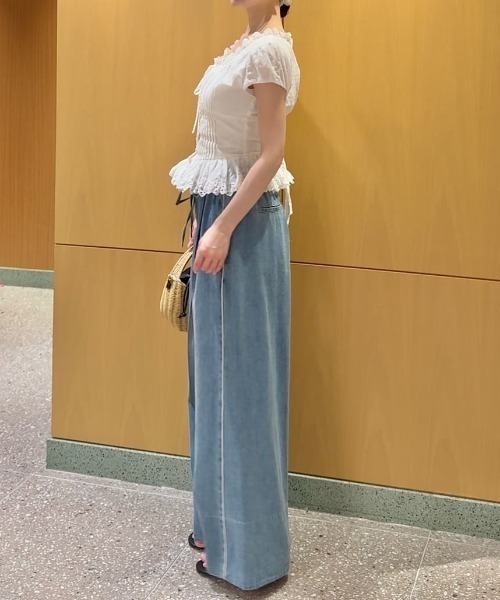 SNIDEL(スナイデル)の「バリエウエストレイヤードパンツ(その他パンツ・レディース・ピンク/グレー/ブルー/ライトブルー・0/1)」の20枚目の写真
