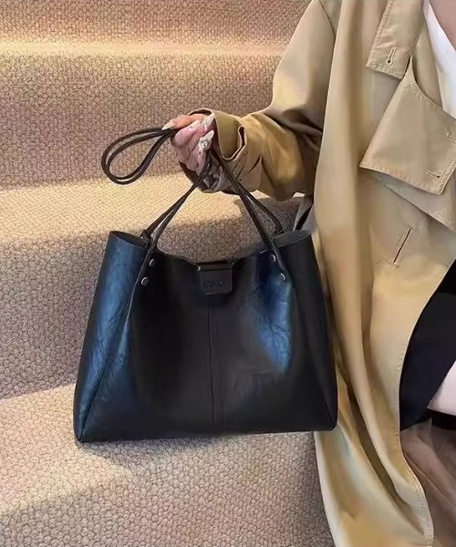 LA VORAGINE(ラ ヴォラジネ)の「ヴィンテージトート 大容量 シンプル 通勤(トートバッグ・レディース・ブラック/アイボリー/モカ/ブラウン・FREE)」の10枚目の写真