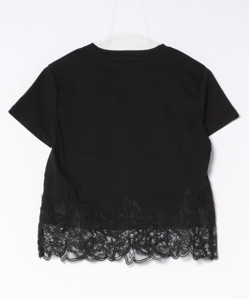 Anclear oui(アンクリアウィ)の「裾レースデザインTシャツ(Tシャツ/カットソー・レディース・Black/White・F)」の16枚目の写真