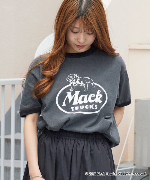 GOOD ROCK SPEED(グッドロックスピード)の「GOOD ROCK SPEED/グッドロックスピード BULLDOG LOGO RINGER T-SHIRT 半袖Tシャツ 2026年春夏春服 夏服(Tシャツ/カットソー・メンズ・チャコールグレー・M/L/XL)」の1枚目の写真