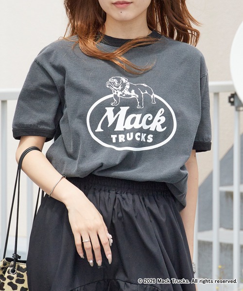 GOOD ROCK SPEED(グッドロックスピード)の「GOOD ROCK SPEED/グッドロックスピード BULLDOG LOGO RINGER T-SHIRT 半袖Tシャツ 2026年春夏春服 夏服(Tシャツ/カットソー・メンズ・チャコールグレー・M/L/XL)」の4枚目の写真