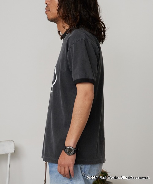 GOOD ROCK SPEED(グッドロックスピード)の「GOOD ROCK SPEED/グッドロックスピード BULLDOG LOGO RINGER T-SHIRT 半袖Tシャツ 2026年春夏春服 夏服(Tシャツ/カットソー・メンズ・チャコールグレー・M/L/XL)」の6枚目の写真