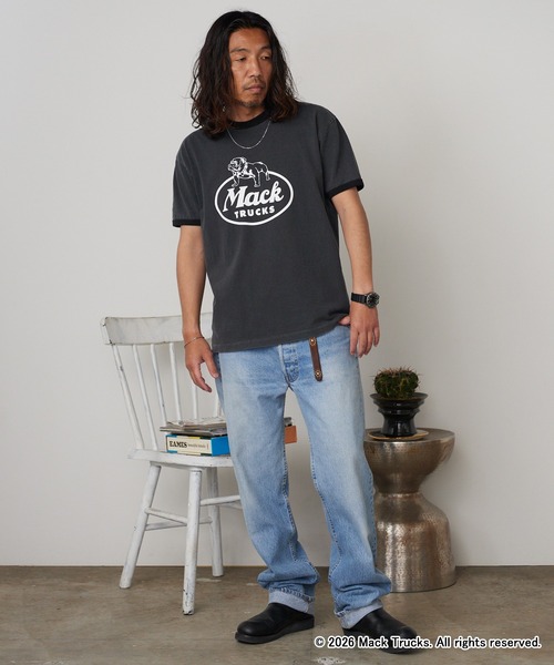 GOOD ROCK SPEED(グッドロックスピード)の「GOOD ROCK SPEED/グッドロックスピード BULLDOG LOGO RINGER T-SHIRT 半袖Tシャツ 2026年春夏春服 夏服(Tシャツ/カットソー・メンズ・チャコールグレー・M/L/XL)」の7枚目の写真