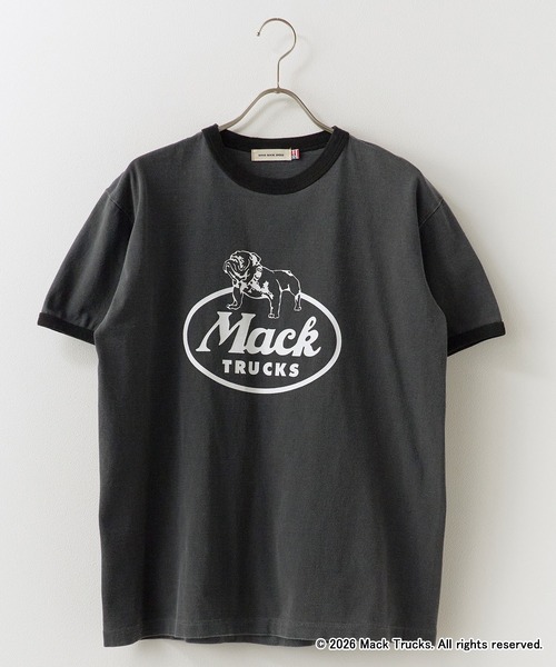 GOOD ROCK SPEED(グッドロックスピード)の「GOOD ROCK SPEED/グッドロックスピード BULLDOG LOGO RINGER T-SHIRT 半袖Tシャツ 2026年春夏春服 夏服(Tシャツ/カットソー・メンズ・チャコールグレー・M/L/XL)」の2枚目の写真