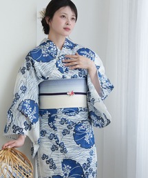 2026新作［utatane×Acka.］浴衣4set 菖蒲と糸菊 white・navy（浴衣