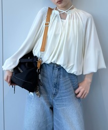 Ameri(�A����)��MEDI AIRY SHORT BALLOON BLOUSE(�V���c/�u���E�X)