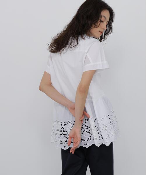 human woman(ヒューマンウーマン)の「◆【ウォッシャブル】インドシフリーチュニックブラウス(シャツ/ブラウス・レディース・ホワイト/グレー系その他・MEDIUM)」の8枚目の写真