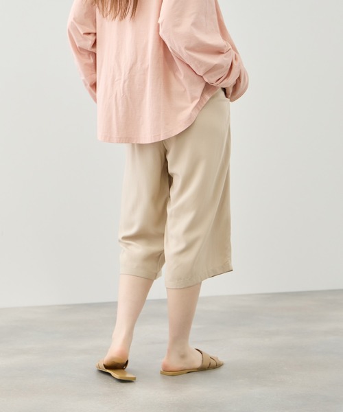 NAVY(ネイビー)の「【SARARI /サラリ】通気性 速乾 レーヨン無地ステテコパンツ(その他パンツ・レディース・ネイビー/ブラック/ベージュ・S/M/L)」の10枚目の写真