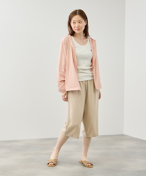 NAVY(ネイビー)の「【SARARI /サラリ】通気性 速乾 レーヨン無地ステテコパンツ(その他パンツ・レディース・ネイビー/ブラック/ベージュ・S/M/L)」の11枚目の写真