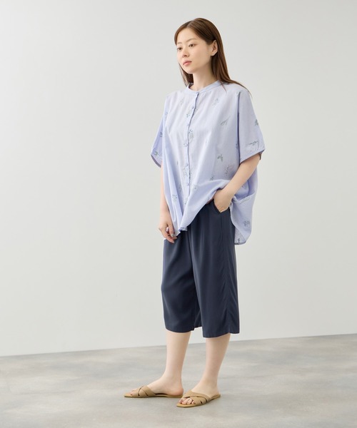 NAVY(ネイビー)の「【SARARI /サラリ】通気性 速乾 レーヨン無地ステテコパンツ(その他パンツ・レディース・ネイビー/ブラック/ベージュ・S/M/L)」の17枚目の写真