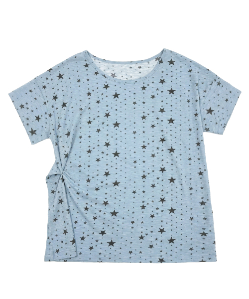 NAAIEEN(ナイエン)の「スタードットワンショルダー半袖Tシャツ(Tシャツ/カットソー・レディース・ホワイト/スカイブルー・FREE)」の7枚目の写真