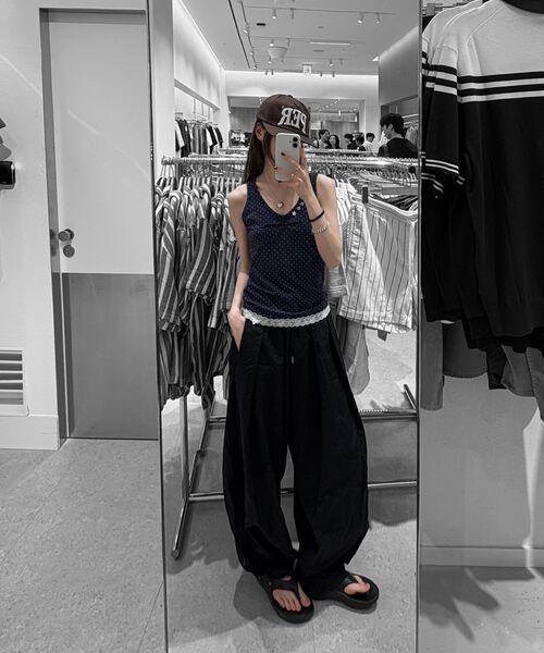 NAAIEEN(ナイエン)の「スタードットワンショルダー半袖Tシャツ(Tシャツ/カットソー・レディース・ホワイト/スカイブルー・FREE)」の12枚目の写真