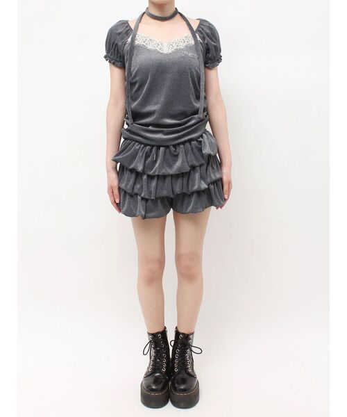 jouetie（ジュエティ）の「レースベロアトップス（Tシャツ/カットソー・レディース・ブラウン/ブラック/アイボリー/グレー・FREE）」の21枚目の写真