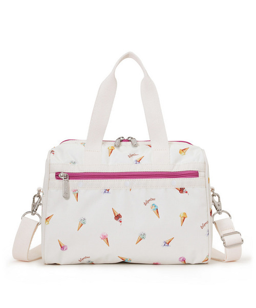 LeSportsac(レスポートサック)の「EVERYDAY SM SATCHEL スウィートフェスティバル(ショルダーバッグ・レディース・ホワイト・FREE)」の4枚目の写真