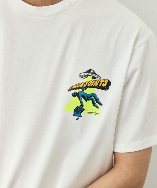 LOOSE JOINTS(ルーズジョインツ)の「【LOOSE JOINTS/ルーズジョインツ】別注 S/S TEE(Tシャツ/カットソー・メンズ・ブラック/ホワイト・L/M/S)」の4枚目の写真