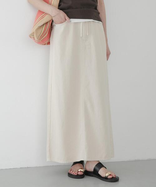URBAN RESEARCH Sonny Label(アーバンリサーチサニーレーベル)の「ライトオンスIラインデニムスカート(スカート・レディース・ライトインディゴブルー/アイボリー・36/38)」の1枚目の写真