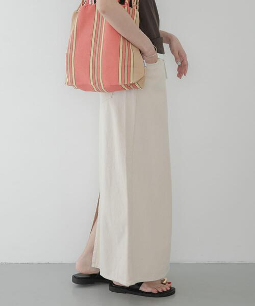 URBAN RESEARCH Sonny Label(アーバンリサーチサニーレーベル)の「ライトオンスIラインデニムスカート(スカート・レディース・ライトインディゴブルー/アイボリー・36/38)」の5枚目の写真