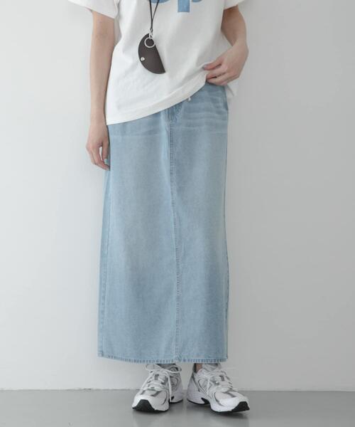 URBAN RESEARCH Sonny Label(アーバンリサーチサニーレーベル)の「ライトオンスIラインデニムスカート(スカート・レディース・ライトインディゴブルー/アイボリー・36/38)」の10枚目の写真