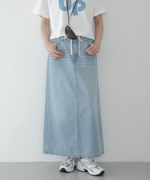 URBAN RESEARCH Sonny Label(アーバンリサーチサニーレーベル)の「ライトオンスIラインデニムスカート(スカート・レディース・ライトインディゴブルー/アイボリー・36/38)」の11枚目の写真