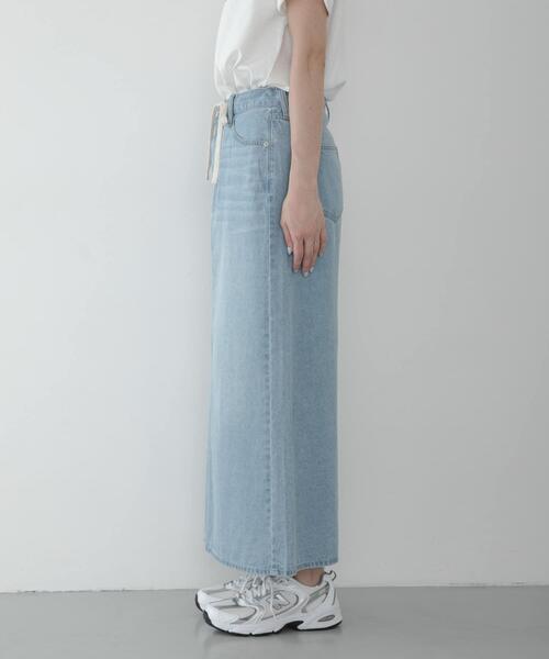 URBAN RESEARCH Sonny Label(アーバンリサーチサニーレーベル)の「ライトオンスIラインデニムスカート(スカート・レディース・ライトインディゴブルー/アイボリー・36/38)」の18枚目の写真