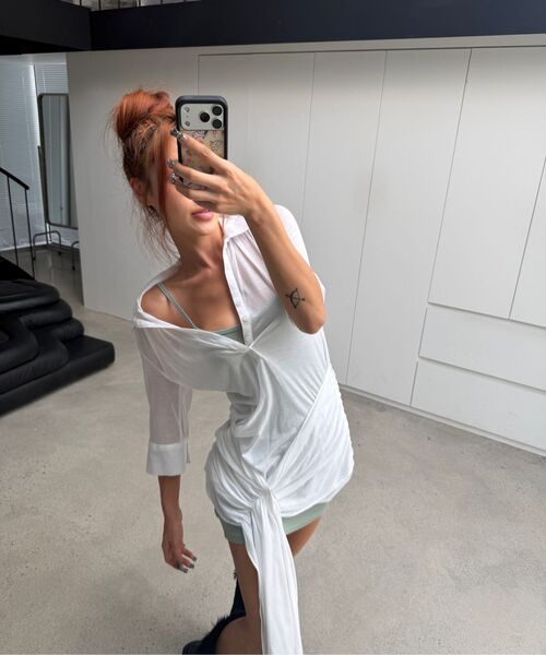 ODOR（オドー）の「Mellow fit dress - Baby pink（ワンピース・レディース・その他・FREE）」の5枚目の写真