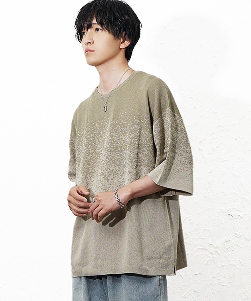 MinoriTY】スプラッシュサマーニット ニット メンズ 夏服 接触冷感