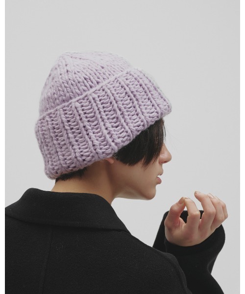 TODAYFUL(トゥデイフル)の「Lowgauge Hand Beanie(ニットキャップ/ビーニー・レディース・ブラック/チョコ/ラベンダー/サンドベージュ/ライトグリーン・FREE)」の7枚目の写真