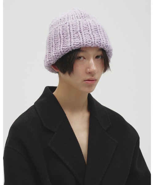 TODAYFUL(トゥデイフル)の「Lowgauge Hand Beanie(ニットキャップ/ビーニー・レディース・ブラック/チョコ/ラベンダー/サンドベージュ/ライトグリーン・FREE)」の8枚目の写真
