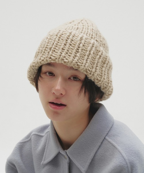 TODAYFUL(トゥデイフル)の「Lowgauge Hand Beanie(ニットキャップ/ビーニー・レディース・ブラック/チョコ/ラベンダー/サンドベージュ/ライトグリーン・FREE)」の11枚目の写真