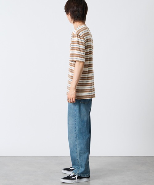 Guess（ゲス）の「[GUESS/ゲス] マルチボーダー ショートスリーブＴシャツ（Tシャツ/カットソー・レディース・キャメル・M/L）」の19枚目の写真