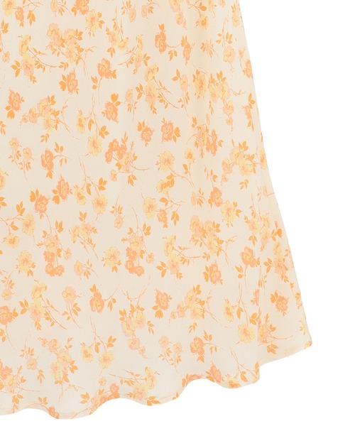 CLANE(クラネ)の「【CLANE】MABEL FLOWER DRAPE CAMI ONEPIECE(ワンピース・レディース・オレンジ/ブラック・1)」の8枚目の写真