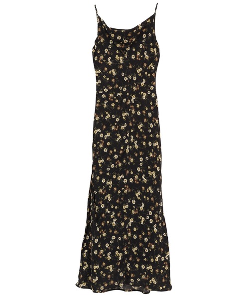 CLANE(クラネ)の「【CLANE】MABEL FLOWER DRAPE CAMI ONEPIECE(ワンピース・レディース・オレンジ/ブラック・1)」の10枚目の写真