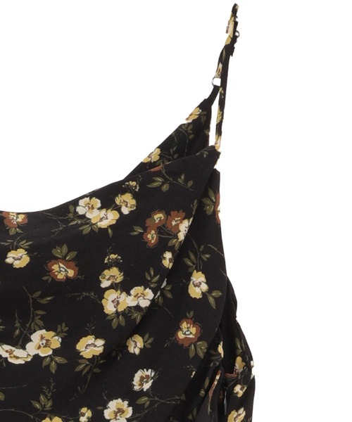 CLANE(クラネ)の「【CLANE】MABEL FLOWER DRAPE CAMI ONEPIECE(ワンピース・レディース・オレンジ/ブラック・1)」の12枚目の写真