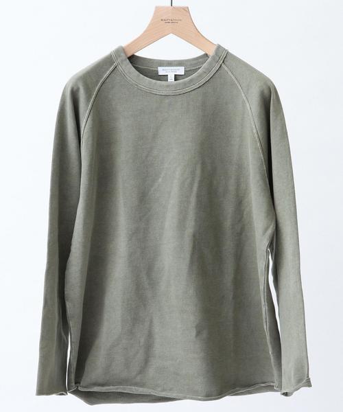 BEAUTY&YOUTH UNITED ARROWS（ビューティーアンドユースユナイテッドアローズ）の「BY ∴ ピグメント カットオフ スウェット◆（スウェット・メンズ・オリーブ/ナチュラル/ダークグレー・LARGE/X-LARGE/MEDIUM/SMALL）」の3枚目の写真