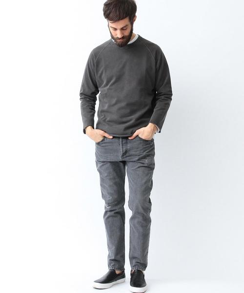 BEAUTY&YOUTH UNITED ARROWS（ビューティーアンドユースユナイテッドアローズ）の「BY ∴ ピグメント カットオフ スウェット◆（スウェット・メンズ・オリーブ/ナチュラル/ダークグレー・LARGE/X-LARGE/MEDIUM/SMALL）」の11枚目の写真